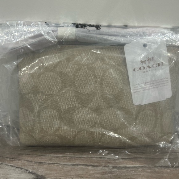 Coach Tan and Pink Wristlet - Picture 2 of 6